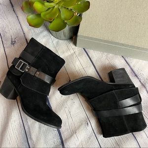 Nine West Stacked Heel Ankle Boots